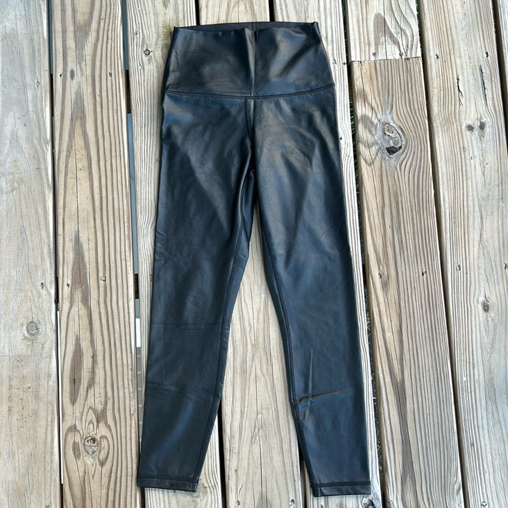 90 Degree by Reflex High Waist Faux Leather Leggings